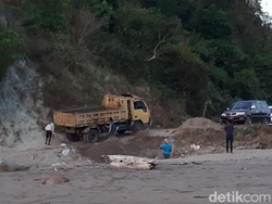 Duh! Tambang Pasir Ilegal Marak di Pantai Dompu NTB