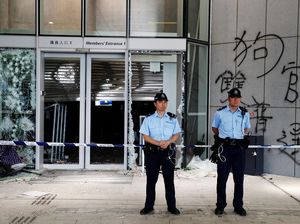 Potret Gedung Parlemen Porak Poranda Usai Aksi Protes di Hong Kong