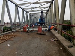 Perbaikan Jembatan Sumsel-Lampung yang Putus Ditarget Selesai Pekan Ini
