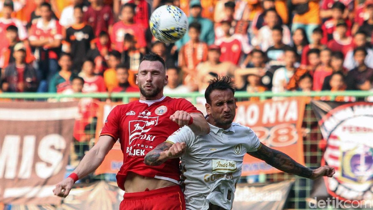 marko Simic saat Persija Jakarta vs PSS Sleman. (Foto: Rifkianto Nugroho/detikcom)