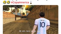 Lionel Messi masih terus gagal. Dia tak bisa memberi gelar juara untuk Timnas Argentina di level senior. (Foto: Twitter)
