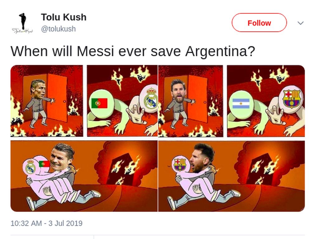 Lelucon Lionel Messi Usai Argentina Disingkirkan Brasil