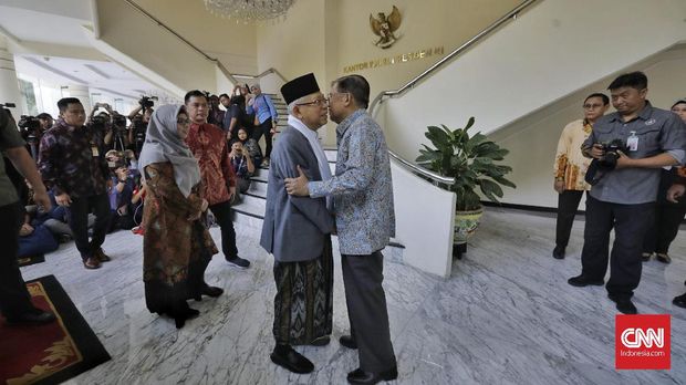 JK Bertemu Ma'ruf Amin di Kantor Wapres