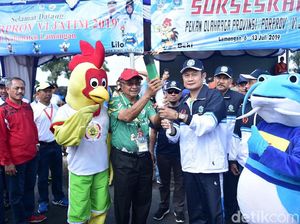 Tiba Kembali di Lamongan, Api Porprov Dikirab Keliling Kota Soto Tiba Kembali di Lamongan, Api Porprov Dikirab Keliling Kota Soto