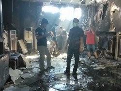 Ruang Kepala Kantor Bappeda Sulbar Dilalap Si Jago Merah