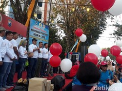 Senam Bersama, Cara Polres Ajak Warga Lamongan Move On Usai Pilpres