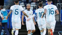 Bertanding di Arena Corinthians, Minggu (7/7/2019) dinihari WIB, Argentina mampu mengungguli Chile saat laga baru berjalan 12 menit. REUTERS/Luisa Gonzalez.