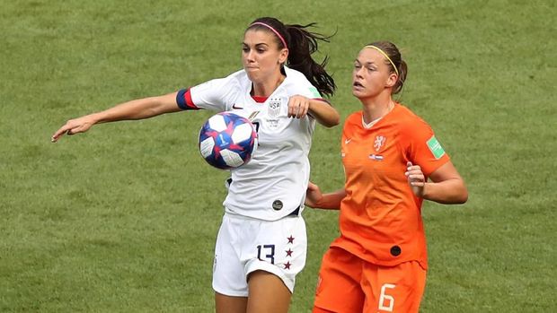 Amerika Serikat vs Belanda tanpa gol di babak pertama.