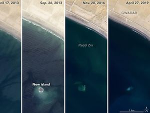 Penampakan Pulau Tenggelam yang Dipotret NASA