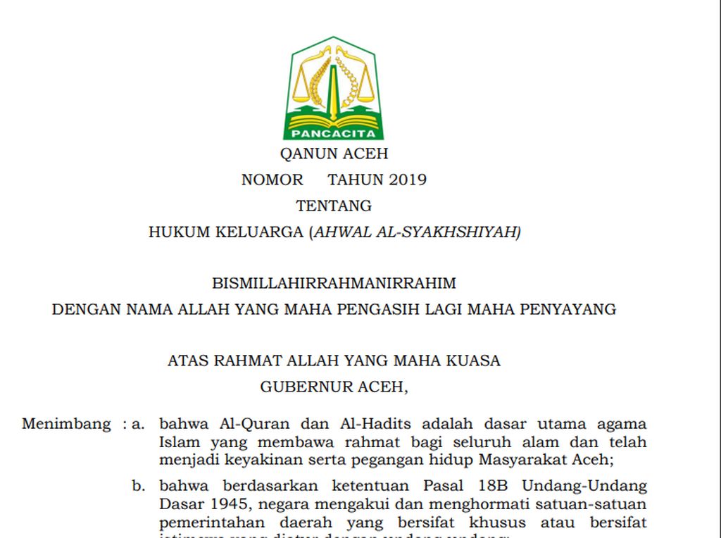 Sanksi bagi Ayah Lalai di Draf Qanun Poligami Aceh Sanksi bagi Ayah Lalai di Draf Qanun Poligami Aceh