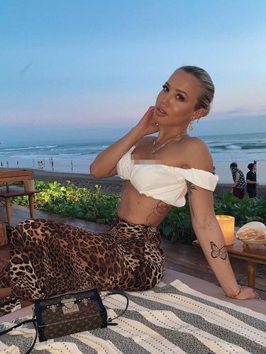 Selebgram Australia Tammy Hembrow tengah liburan di Bali.