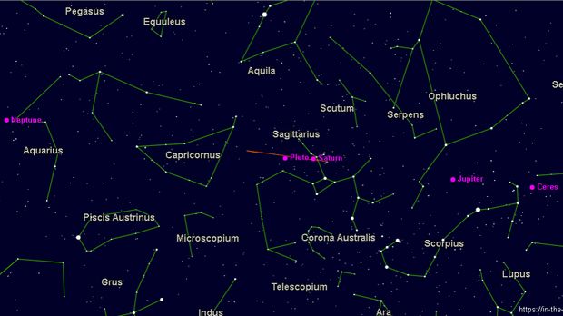  Planet Saturnus akan terlihat bersinar putih kekuningan dengan kecerahan sedang dikala membisu √ Malam Ini Fenomena Oposisi Saturnus Bisa Diamati di Seluruh Indonesia