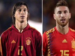 Sergio Ramos kini menjadi kapten Real Madrid. Dia juga masih menjadi bek andalan Timnas Spanyol. Soccrates/ Getty Images.
