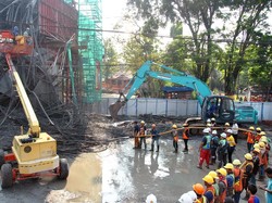Cor Beton Ambruk, Proyek Tol BORR Seksi 3A Disetop Sementara