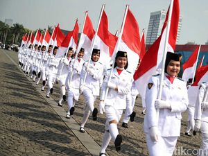 Ragam Atraksi Menarik Meriahkan HUT ke-73 Bhayangkara di Monas