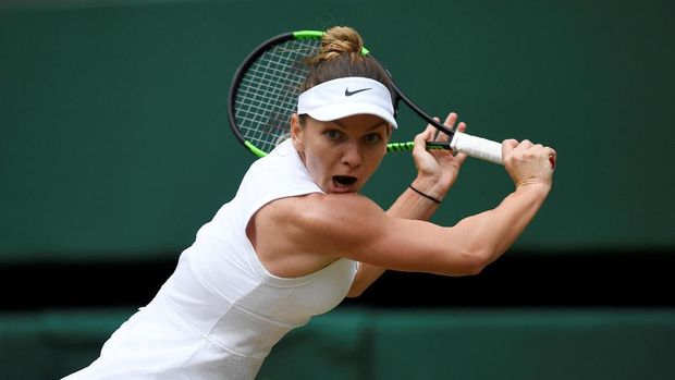 Simona Halep sempat direpotkan Zhang Shuai di perempat final.