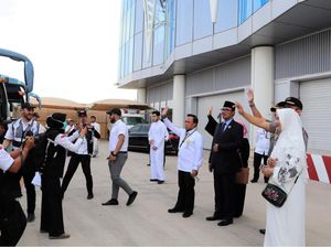 Saudi Sambut Meriah Kloter Jemaah Haji Fast Track Saudi Sambut Meriah Kloter Jemaah Haji Fast Track