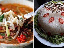 Unik! Kue Ulang Tahun Ini Berbentuk Laksa yang Gurih