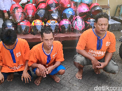 Komplotan Pencuri Helm di Kantor Bupati dan Mapolres Maros Sulsel Diciduk