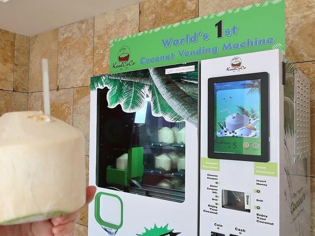 Canggih! Di Taiwan Bisa Beli Kelapa Muda Lewat Vending Machine Canggih! Di Taiwan Bisa Beli Kelapa Muda Lewat Vending Machine