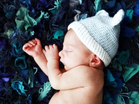 Baby sleeping with the stars