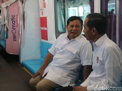 Pertama Kali Naik MRT, Prabowo: Terima Kasih Pak Jokowi