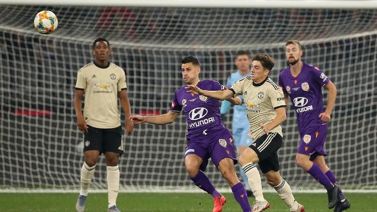 Manchester United mengalahkan Perth Glory 2-0 di laga pertama pramusim. (Foto: Paul Kane / Getty Images)
