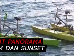 Sensasi Bermain Sepeda Laut di Polewali Mandar