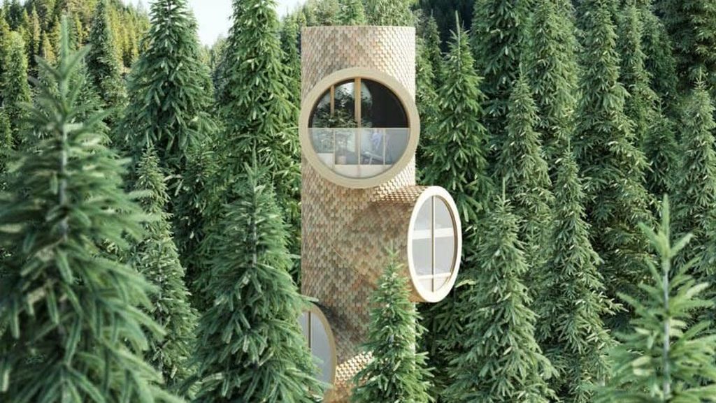 Bentuknya Unik, Rumah Pohon Ini Terinspirasi Minion