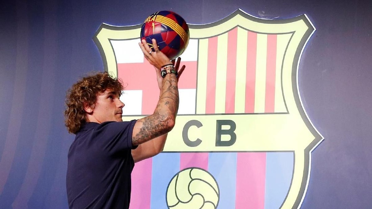 Antoine Griezmann, pemain baru Barcelona. (Foto: Albert Gea/Reuters)