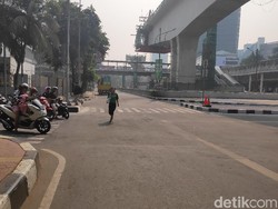Lomba Maraton Usai, Lalin Jalan HR Rasuna Said Kembali Dibuka