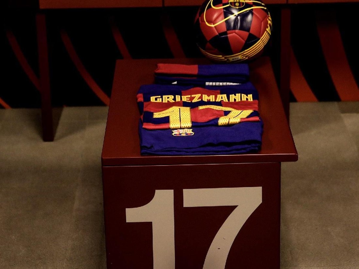 Antoine Griezmann pakai nomor 17 di Barcelona (BarcelonaFC)
