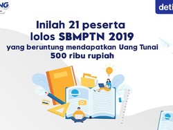 Selamat! Ini 21 Peserta Lolos SBMPTN 2019 yang Raih Rp 500 Ribu