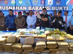 BNN Musnahkan 52 Kg Sabu Serta 22.766 Pil Ekstasi di Aceh