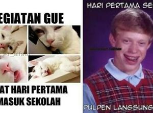 Sambutan Meme Lucu di Hari Pertama Sekolah