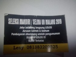 Ada Stiker Tawaran Lolos Jalur Mandiri Universitas Brawijaya, Ini Faktanya