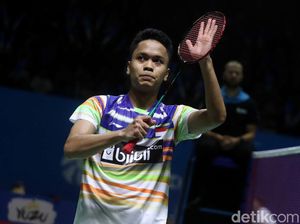 Bisa Menang Lagi Lawan Kento Momota, Anthony?