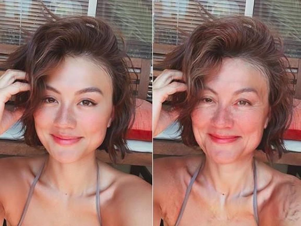 Ikut Age Challenge, Agnez Mo Dipuji Tetap Cantik saat Mukanya Keriput Ikut Age Challenge, Agnez Mo Dipuji Tetap Cantik saat Mukanya Keriput