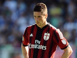 Fernando Torres cuma bermain setengah musim di AC Milan. Pria asal Spanyol itu tampil 10 kali dengan torehan satu gol. (Foto: Mario Carlini/Getty Images)