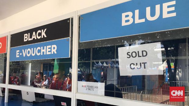 Tiket Indonesia Open kategori biru sudah habis terjual.
