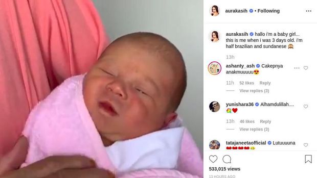 Perdana! Aura Kasih Akhirnya Perlihatkan Wajah Anak