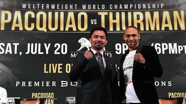 Pacquiao bersiap bentrok dengan Thurman di tinju kelas welter.