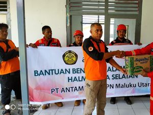 Antam Jadi Koordinator Penyaluran Bantuan Korban Gempa Halsel Antam Jadi Koordinator Penyaluran Bantuan Korban Gempa Halsel