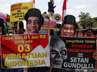 Jokowi Hingga Prabowo Ikut Aksi Dukung Persatuan Indonesia