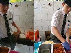 Siswa Ini Gunakan Waktu Istirahat di Sekolah Untuk Bantu Jual Makanan