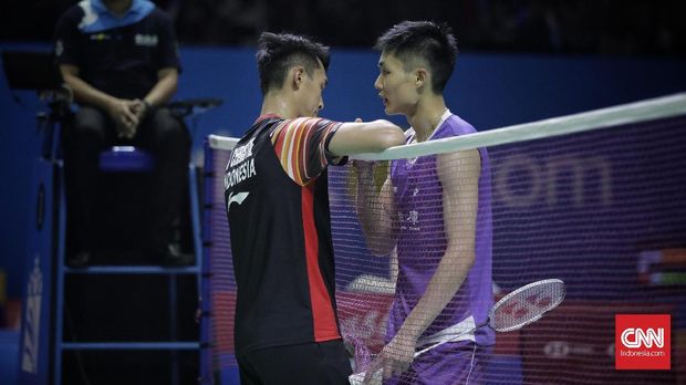 Jonatan Christie kalah di dua gim terakhir.