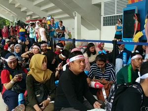 Antusiasme Suporter di Laga Puncak Indonesia Open 2019