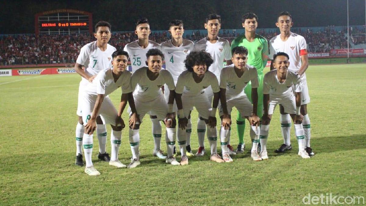 Timnas Indonesia U-19 melawan Timor Leste di Kualifikasi Piala Dunia U-19 2020. (Foto: Suparno/detikSport)