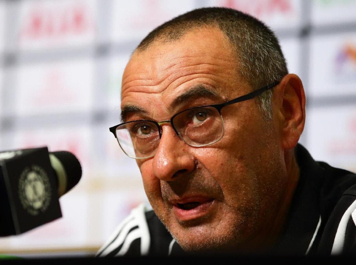 Pelatih Juventus, Maurizio Sarri. (Foto: Suhaimi Abdullah/Getty Images)