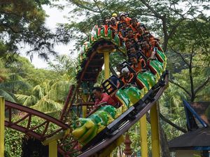 Cerianya Para Pasukan Oranye Jajal Wahana Bermain di Dufan